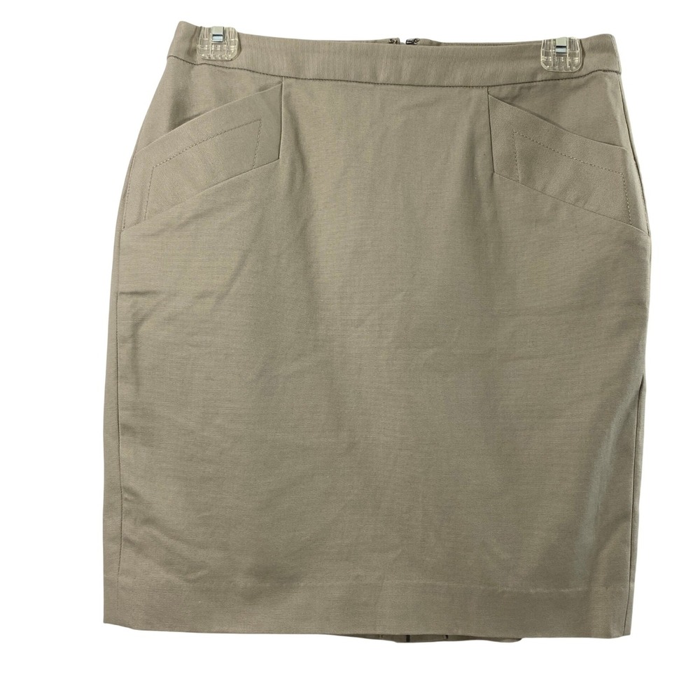 Gap Skirt Womens 0 Khaki Tan Stretch Pencil Career Office Professional Capsule